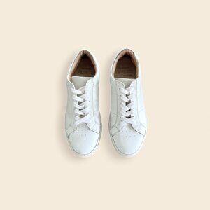 GREATS Royale Blanco, White Leather Sneakers, Size 8